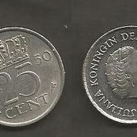 Münze Holland: 25 Cent 1950
