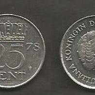 Münze Holland: 25 Cent 1978