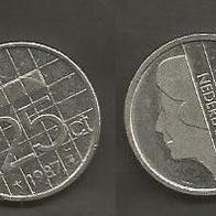 Münze Holland: 25 Cent 1987