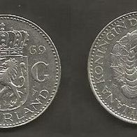 Münze Holland: 1 Gulden 1969