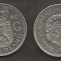 Münze Holland: 1 Gulden 1980