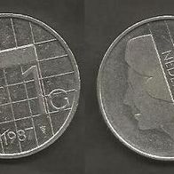 Münze Holland: 1 Gulden 1987