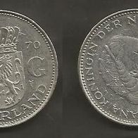 Münze Holland: 2,5 Gulden 1970