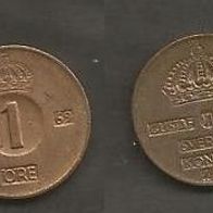 Münze Schweden: 1 Öre 1969