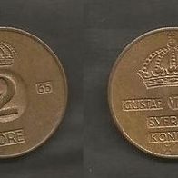 Münze Schweden: 2 Öre 1965