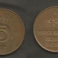Münze Schweden: 5 Öre 1953