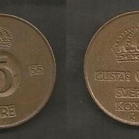 Münze Schweden: 5 Öre 1955