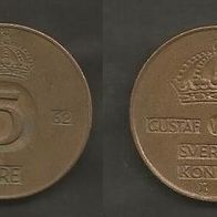 Münze Schweden: 5 Öre 1962