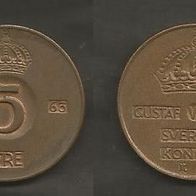 Münze Schweden: 5 Öre 1963