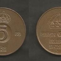 Münze Schweden: 5 Öre 1965