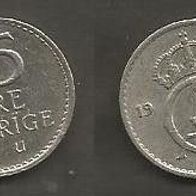 Münze Schweden: 25 Öre 1967