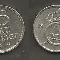 Münze Schweden: 25 Öre 1972