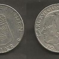 Münze Schweden: 1 Krone 1989