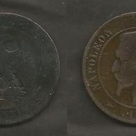 Münze Frankreich Alt: 10 Centimes 1854