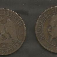 Münze Frankreich Alt: 10 Centimes 1855
