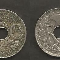 Münze Frankreich Alt: 25 Centimes 1920