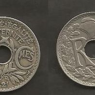 Münze Frankreich Alt: 25 Centimes 1921