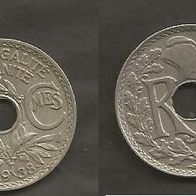 Münze Frankreich Alt: 25 Centimes 1938
