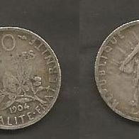 Münze Frankreich Alt: 50 Centimes 1904