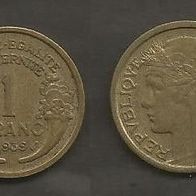 Münze Frankreich Alt: 1 Franc 1939