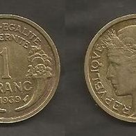 Münze Frankreich Alt: 1 Franc 1939 - VZ