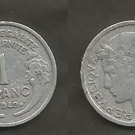 Münze Frankreich Alt: 1 Franc 1949