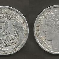Münze Frankreich Alt: 2 Franc 1946