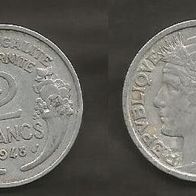 Münze Frankreich Alt: 2 Franc 1948