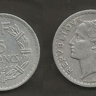Münze Frankreich Alt: 5 Franc 1945