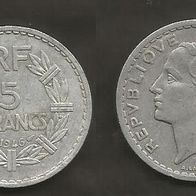 Münze Frankreich Alt: 5 Franc 1946