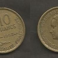 Münze Frankreich Alt: 10 Franc 1952