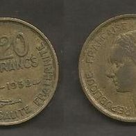 Münze Frankreich Alt: 20 Franc 1952
