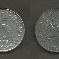 Münze Österreich: 5 Groschen 1975