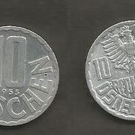 Münze Österreich: 10 Groschen 1955