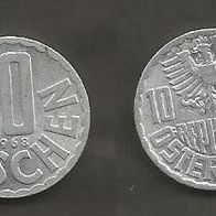 Münze Österreich: 10 Groschen 1968