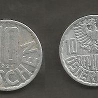 Münze Österreich: 10 Groschen 1981
