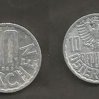 Münze Österreich: 10 Groschen 1983