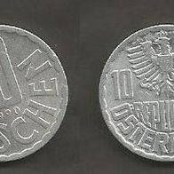 Münze Österreich: 10 Groschen 1990