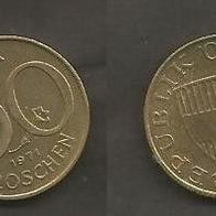 Münze Österreich: 50 Groschen 1971