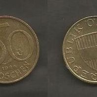 Münze Österreich: 50 Groschen 1986