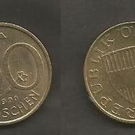 Münze Österreich: 50 Groschen 1990