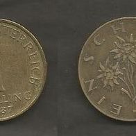 Münze Österreich: 1 Schilling 1987