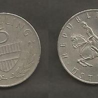 Münze Österreich: 5 Schilling 1969