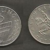 Münze Österreich: 5 Schilling 1989