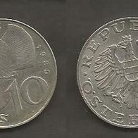 Münze Österreich: 10 Schilling 1987