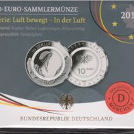 2019 10 Euro In der Luft Prägebuchstabe D im orig. Blister