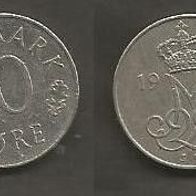 Münze Dänemark: 10 Öre 1974