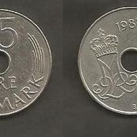 Münze Dänemark: 25 Öre 1981