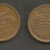 Münze Dänemark: 25 Öre 1991