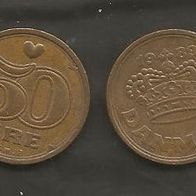 Münze Dänemark: 50 Öre 1989